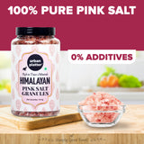 Urban Platter Pink Himalayan Rock Salt Granules, 1.5kgs (Unrefined | Additive Free | 100% Pink Rock Salt Granules | Sendha Salt | PET Jar)