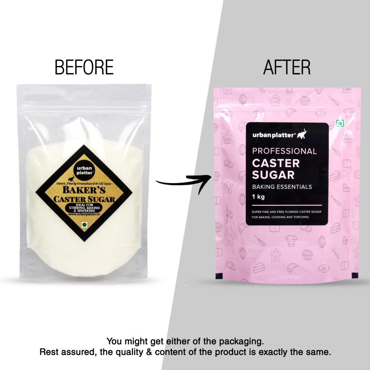 Urban Platter Professional Caster Sugar, 1kg (Perfect for Baking, Castor Sugar, Finely Granulated Free-flowing Sweetener)