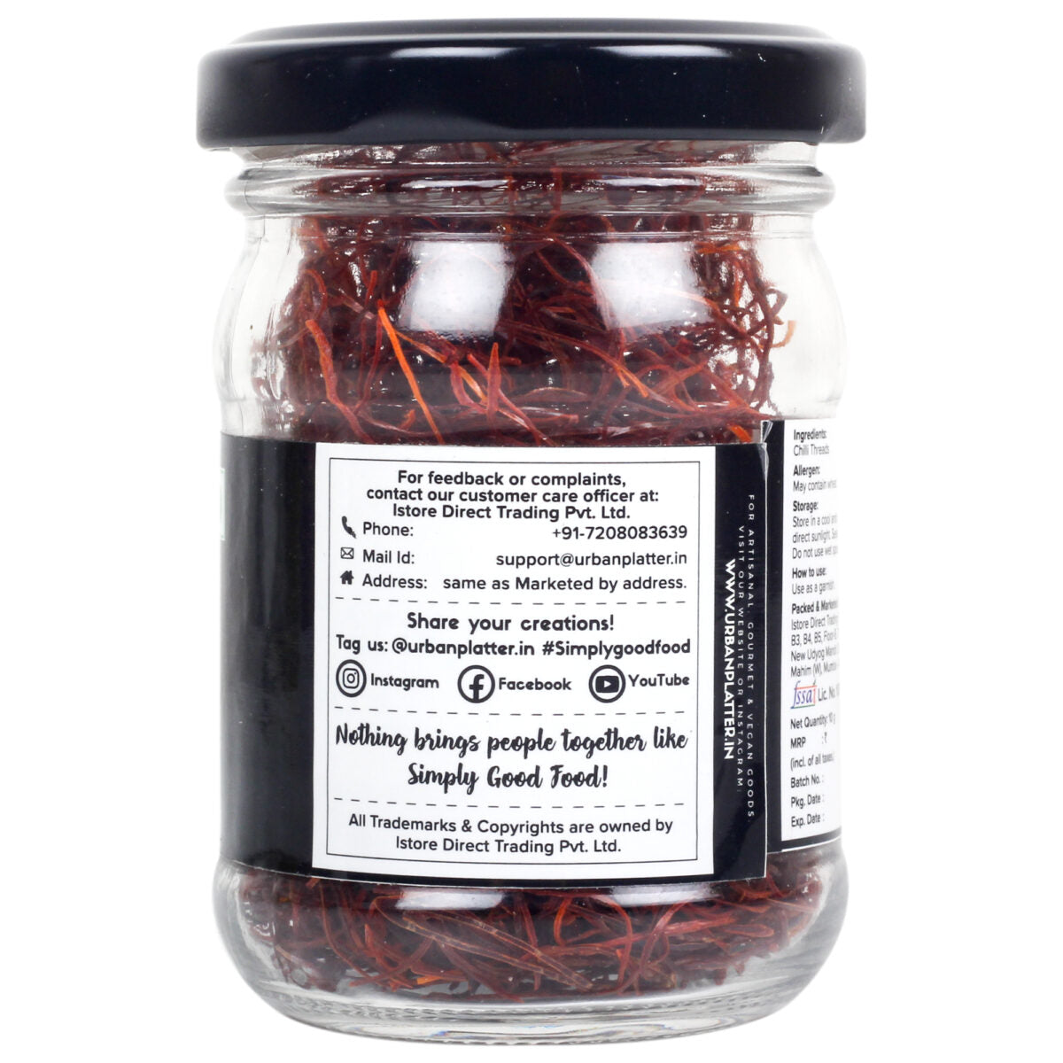 Urban Platter Oriental Chilli Threads, 10g