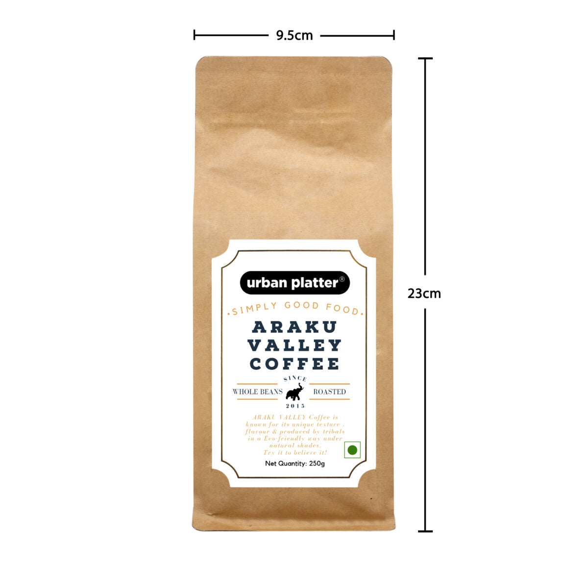 Urban Platter Roasted Araku Valley Coffee Beans, 250g