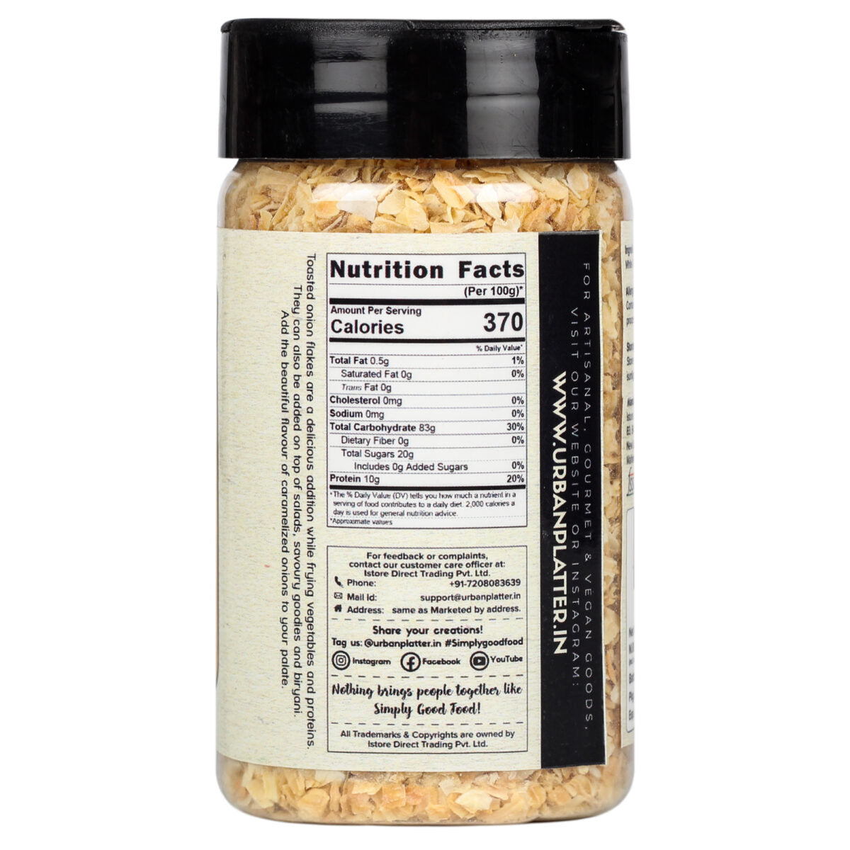 Urban Platter Toasted Onion Flakes, 80g