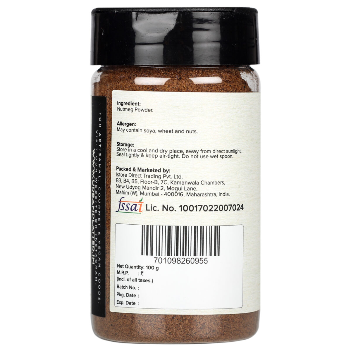 Urban Platter Nutmeg (Jaiphal) Powder, 100g