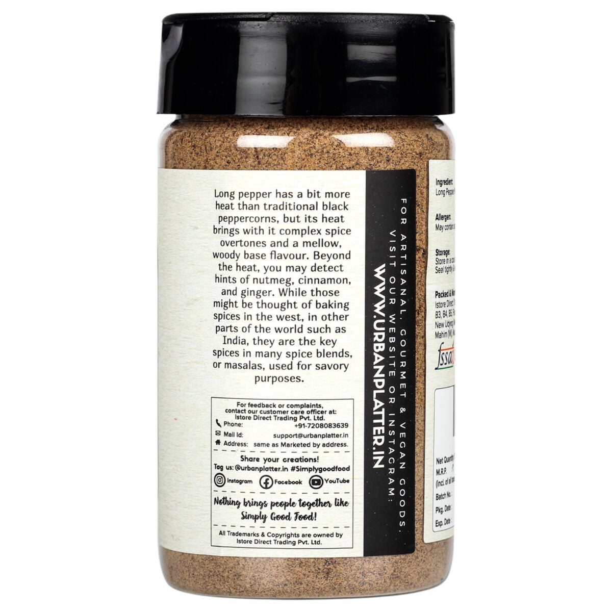 Urban Platter Long Pepper (Pippali) Powder, 125g