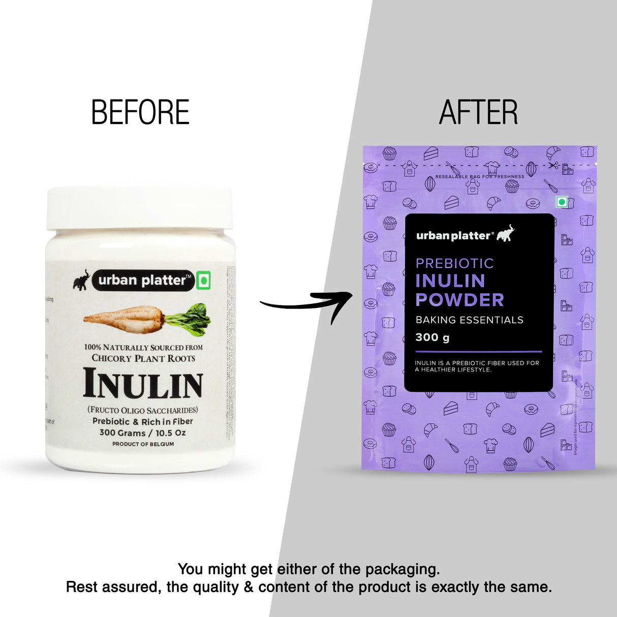 Urban Platter Inulin Powder, (Fructo-Oligosaccharides | FOS | Prebiotic & Rich in Soluble Dietary fibre | Supports Gut Health)