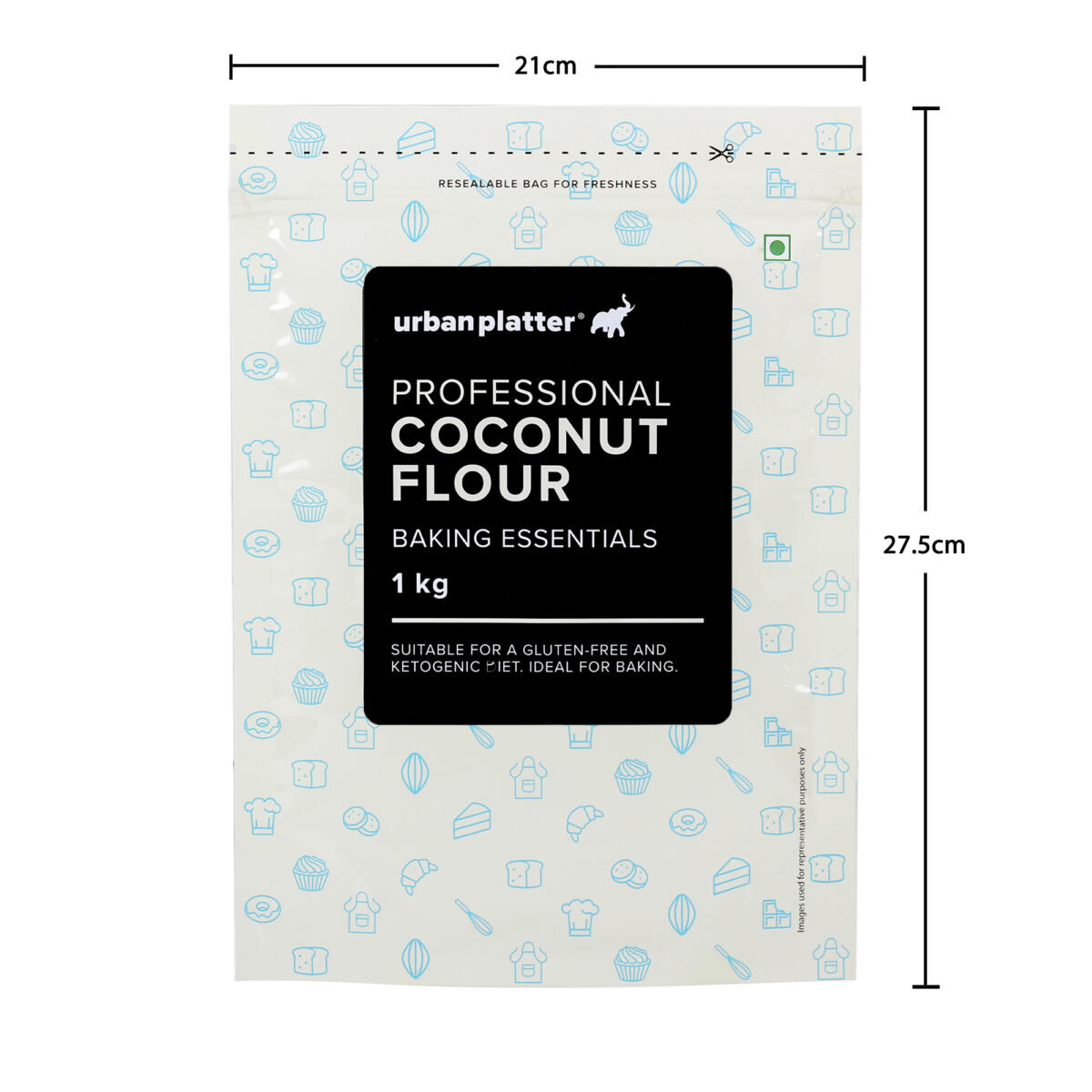 Urban Platter Coconut Flour, [Made with Coconuts from Tamil Nadu, Naturally Gluten-free, Fiber-rich, Paleo friendly, Perfect for baking, making cookies]