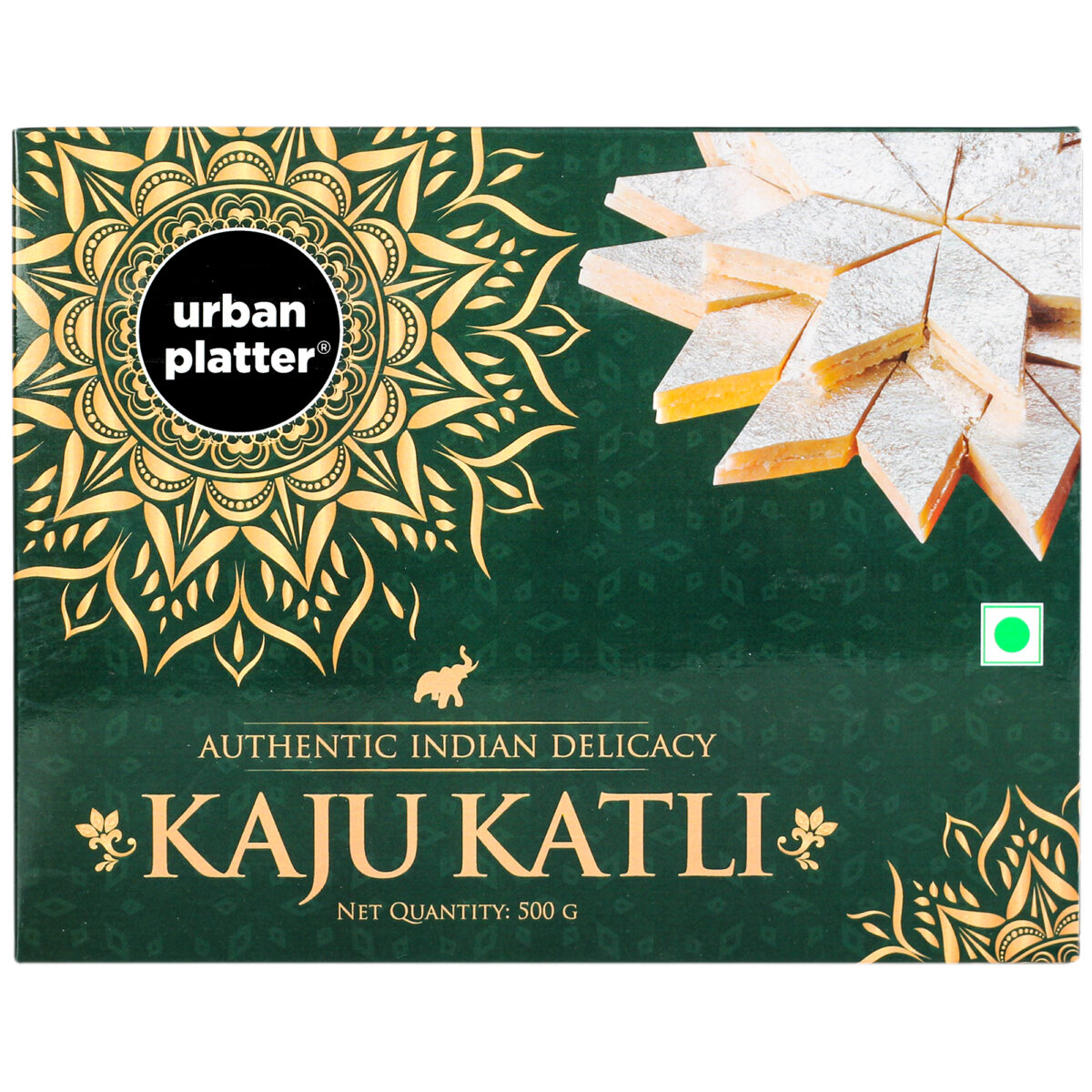 Urban Platter Premium Kaju Katli, 500g (Cashew Nut Sweets, Indian Mithai)