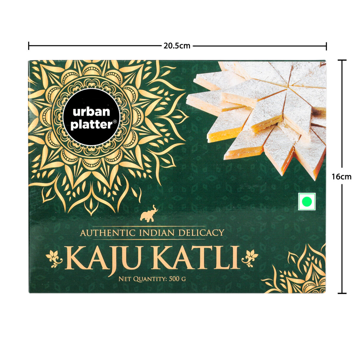 Urban Platter Premium Kaju Katli, 500g (Cashew Nut Sweets, Indian Mithai)