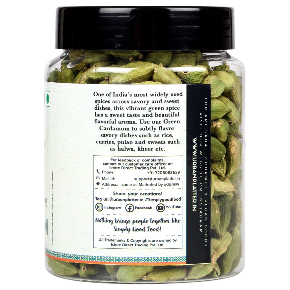 Urban Platter Whole Cardamom (Elaichi), 100g