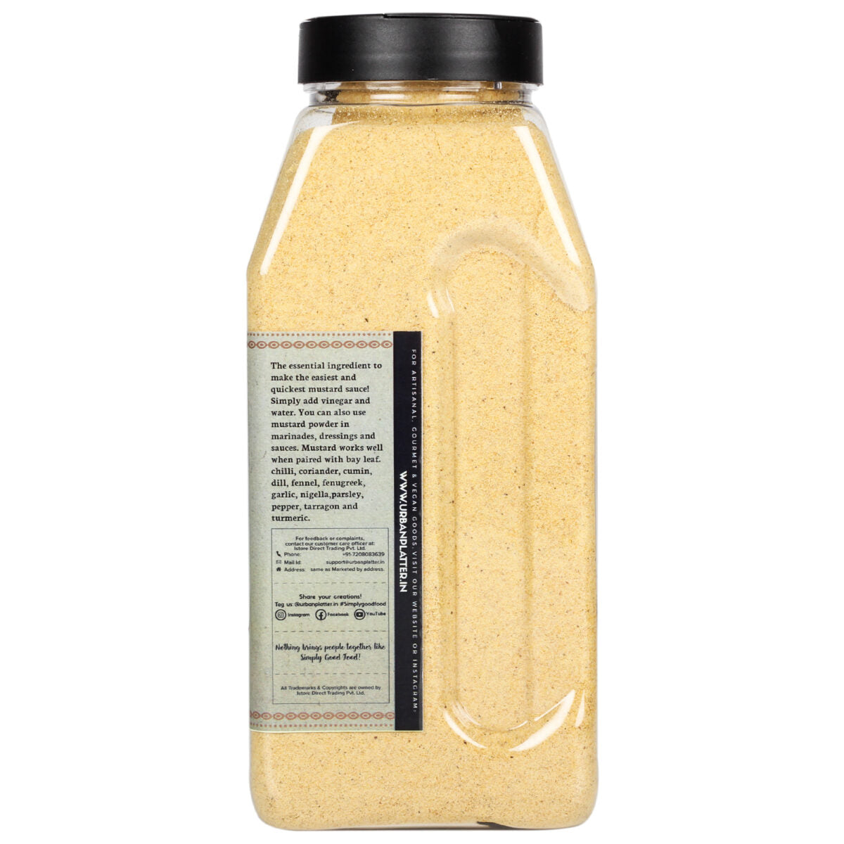 Urban Platter Yellow Mustard (Sarson) Powder, 500g