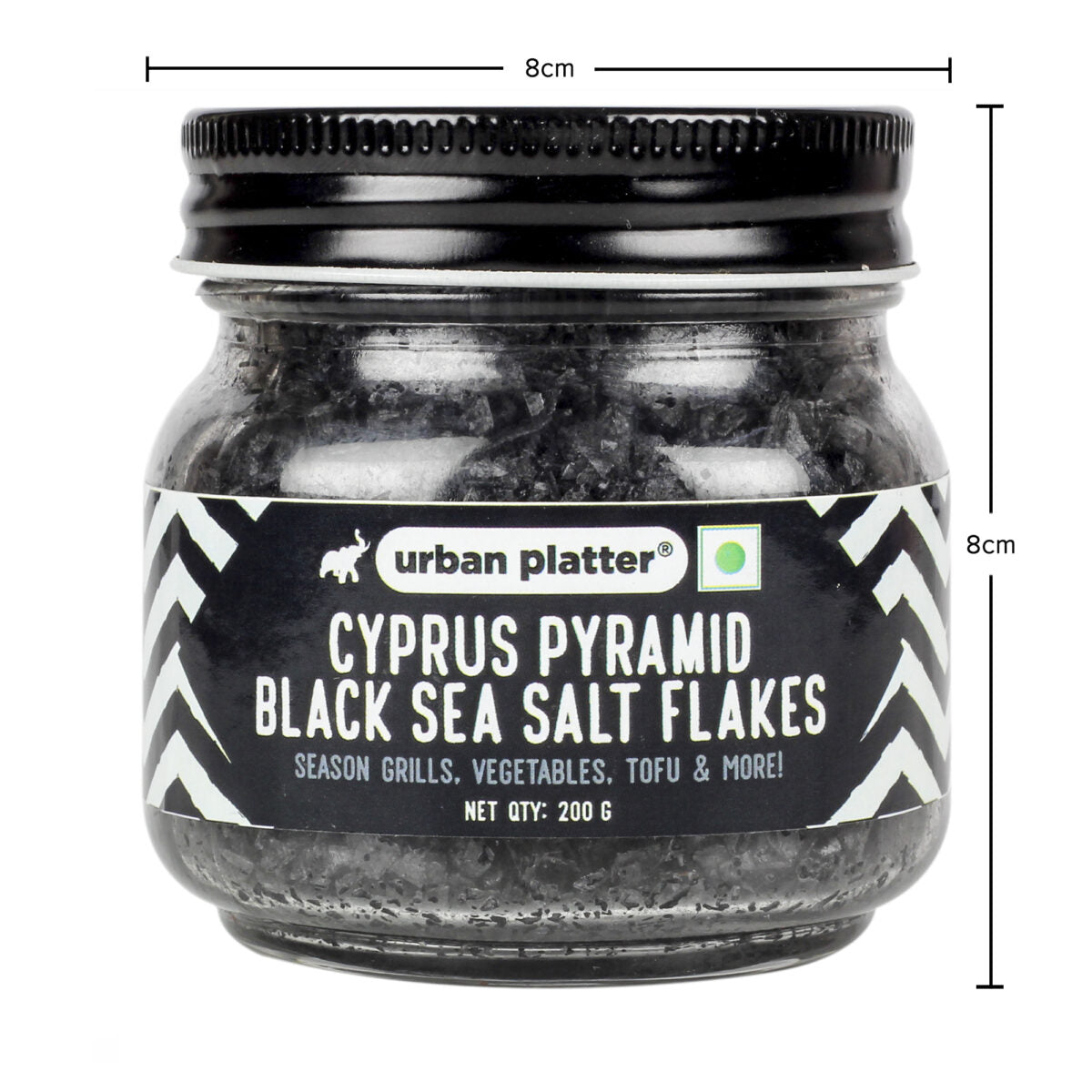 Urban Platter Cyprus Black Pyramid Sea Salt Flakes, 200g