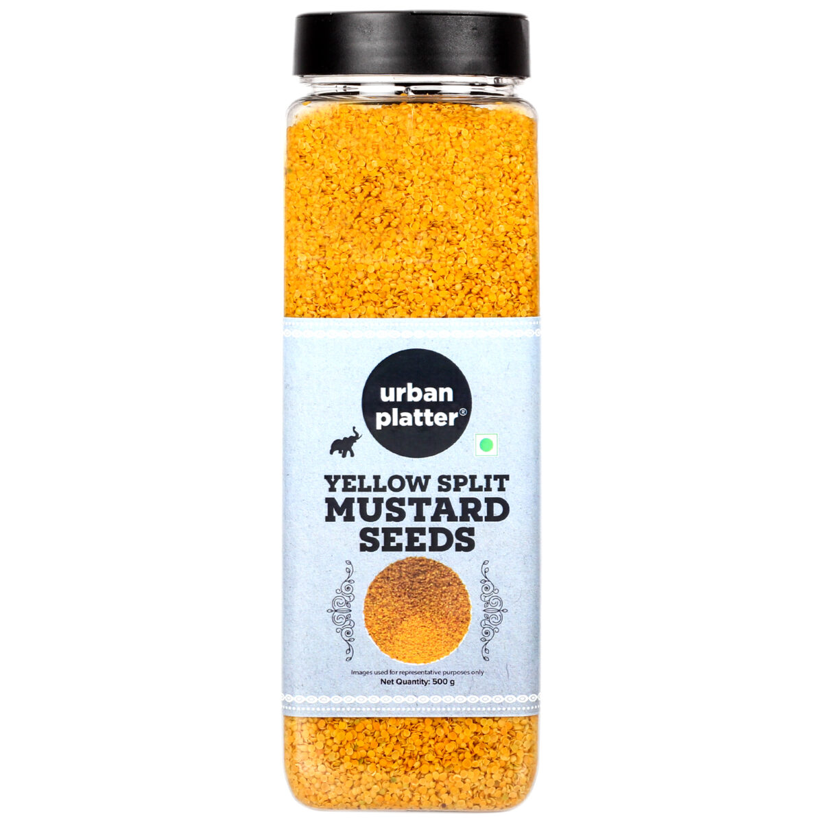 Urban Platter Split Yellow Mustard (Sarson) Seed, 500g