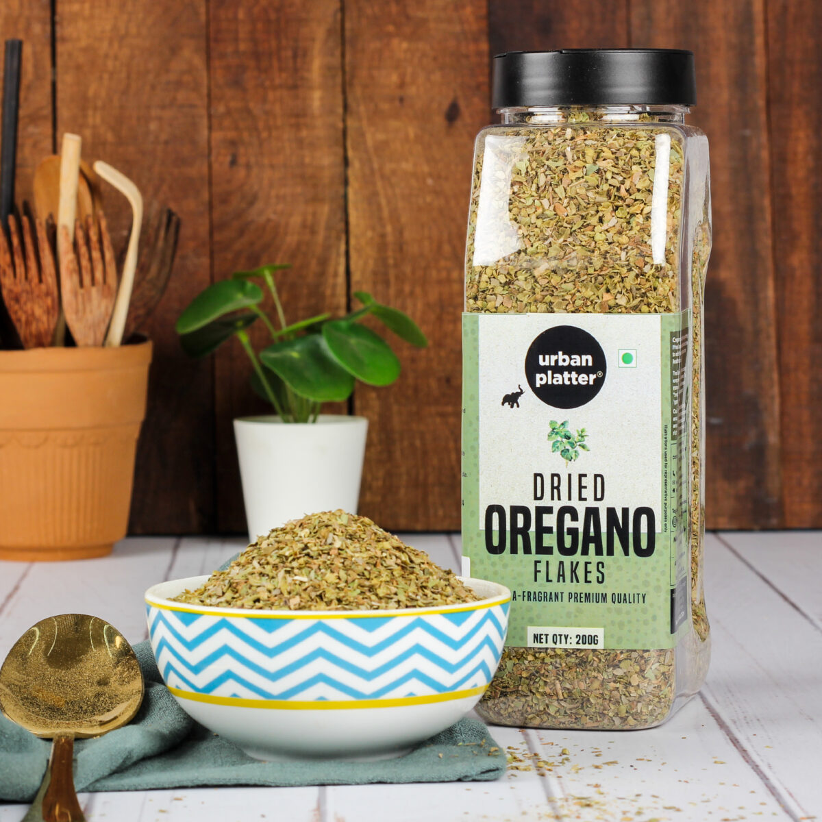 Urban Platter Dried Oregano Flakes Shaker Jar, 125g (Product of Turkey; Highly Aromatic; 3% Oil Content)