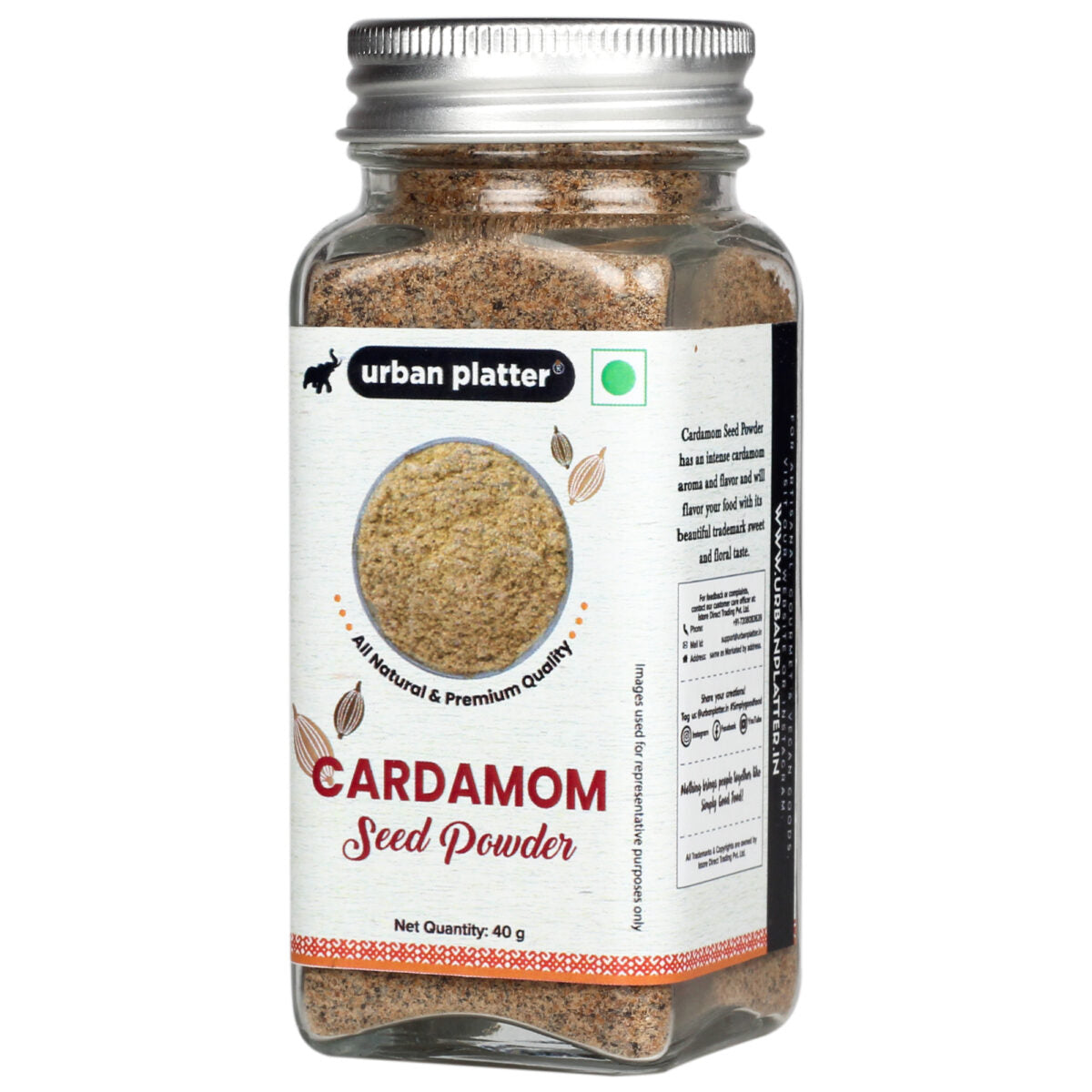 Urban Platter Cardamom Seed Powder, 40g