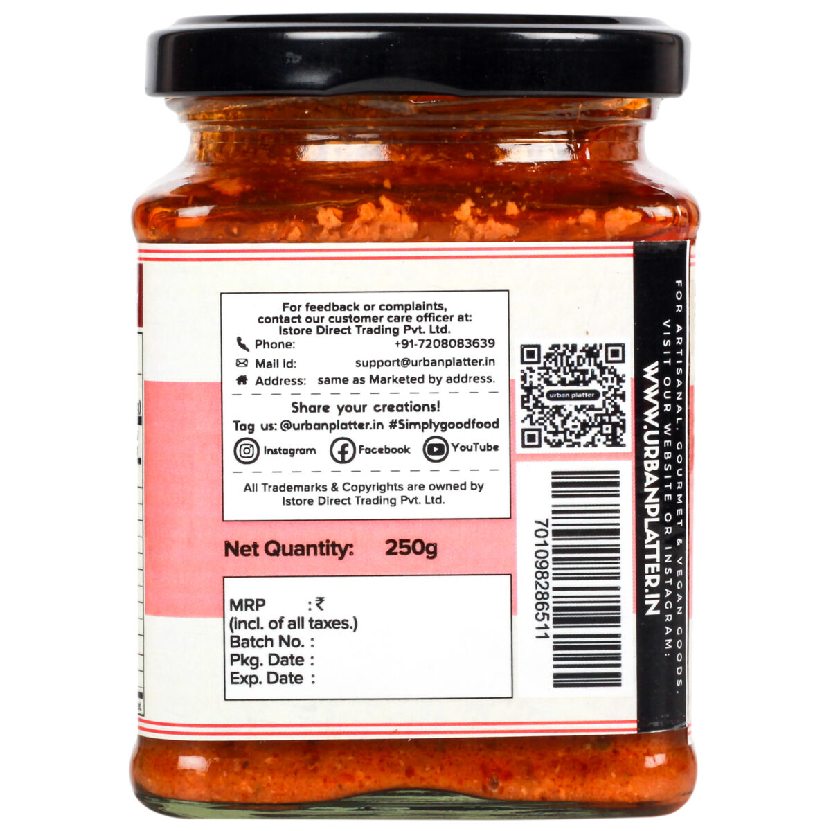 Urban Platter Sun-Dried Tomato Pesto, 250g