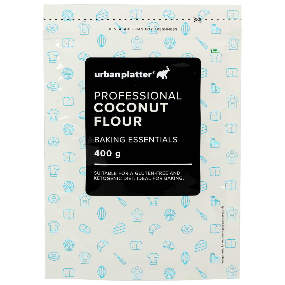 Urban Platter Coconut Flour, 400g [Made with Coconuts from Tamil Nadu, Naturally Gluten-free, Fiber-rich, Paleo friendly, Perfect for baking, making cookies]