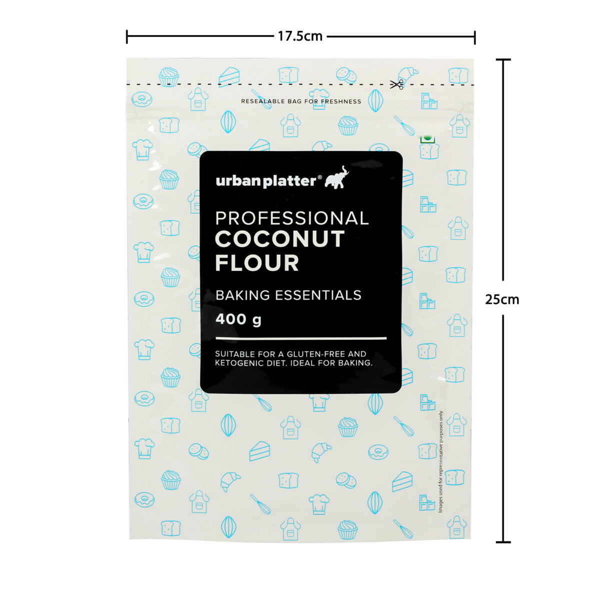 Urban Platter Coconut Flour, [Made with Coconuts from Tamil Nadu, Naturally Gluten-free, Fiber-rich, Paleo friendly, Perfect for baking, making cookies]