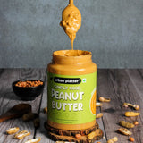 Urban Platter Natural Crunchy Peanut Butter, 1kg / 35.2oz [Unsweetened, No Added Oil]