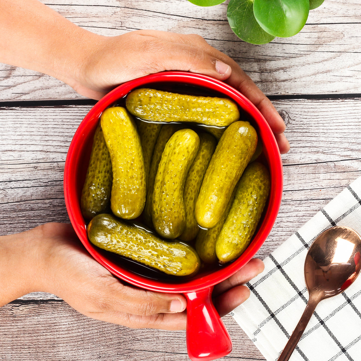 Urban Platter Whole Dill Gherkins, 680g [ Sweet & Crunchy. Great for Adding Tang & Flavour to Sauces & Dips]
