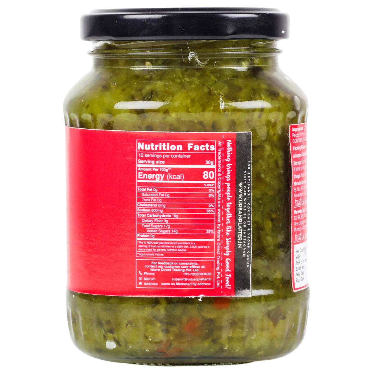 Urban Platter Sweet Relish, 360g [ Tart, Sweet & Salty Topping for Hot Dogs & Sandwiches]