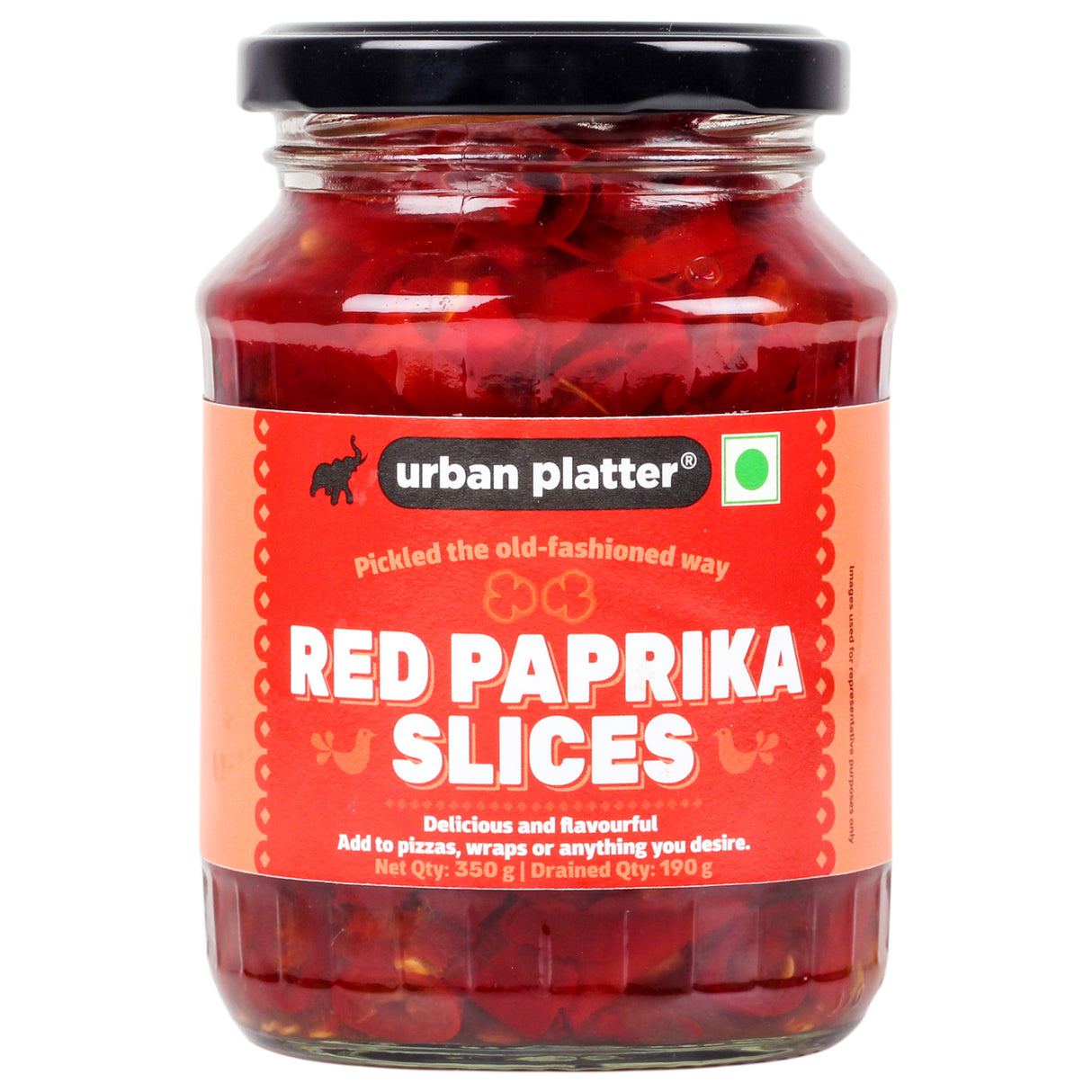 Urban Platter Sliced Red Paprika, 350g (Versatile, Tangy And Spicy Flavor Boost)