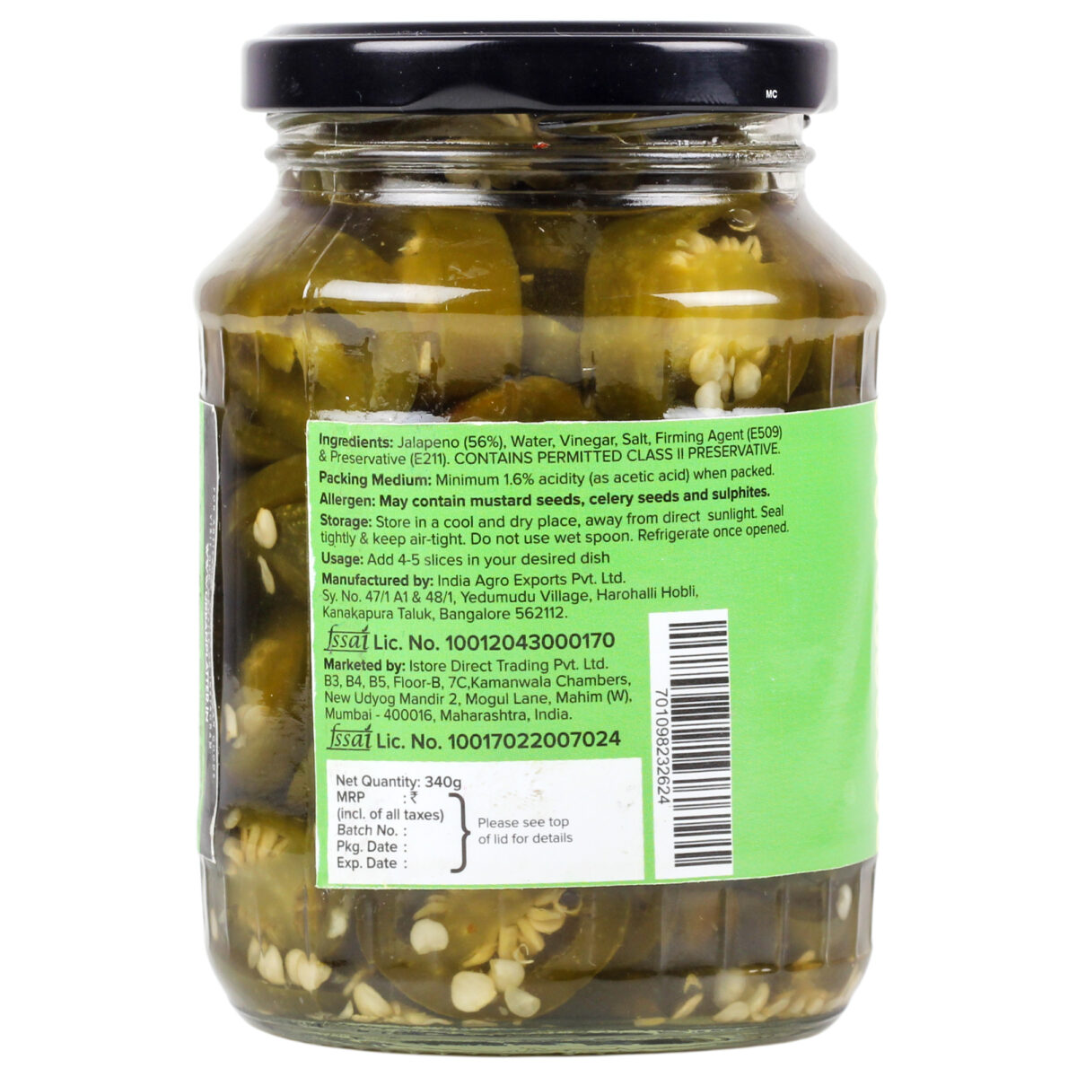 Urban Platter Sliced Jalapenos, 340g [ Tangy & Spicy, Great Topping for Pizza, Tacos, Nachos]