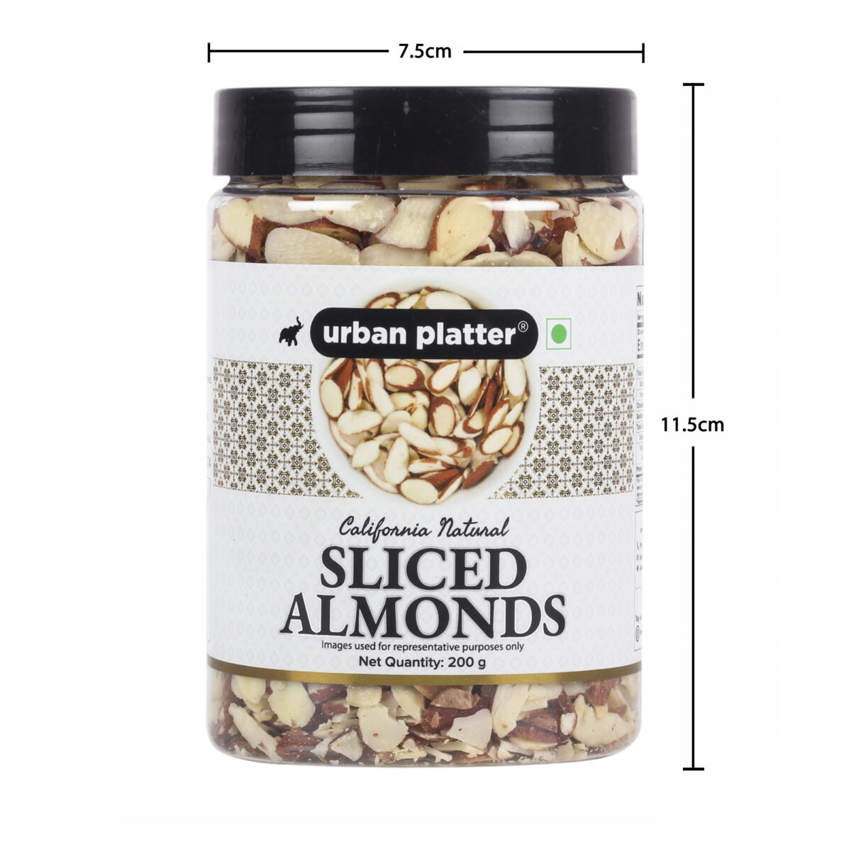 Urban Platter Sliced California Almonds, 200g (Badam Flakes, Perfect for Garnish, Baking and Salads)