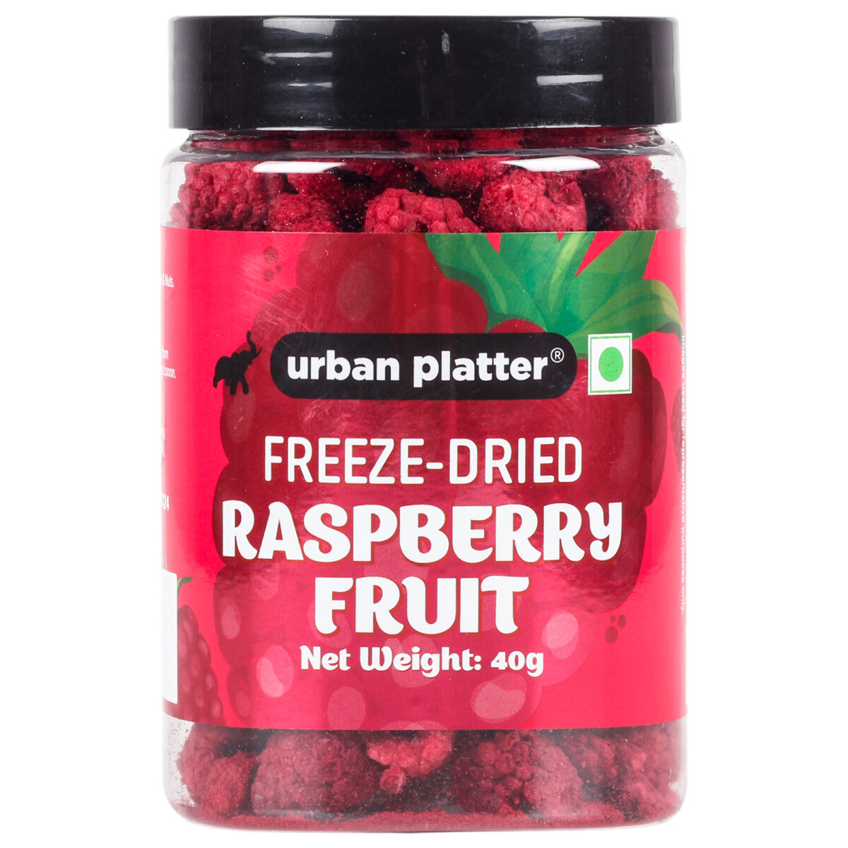 Urban Platter Freeze-dried Raspberry, 40g (Whole Raspberries)