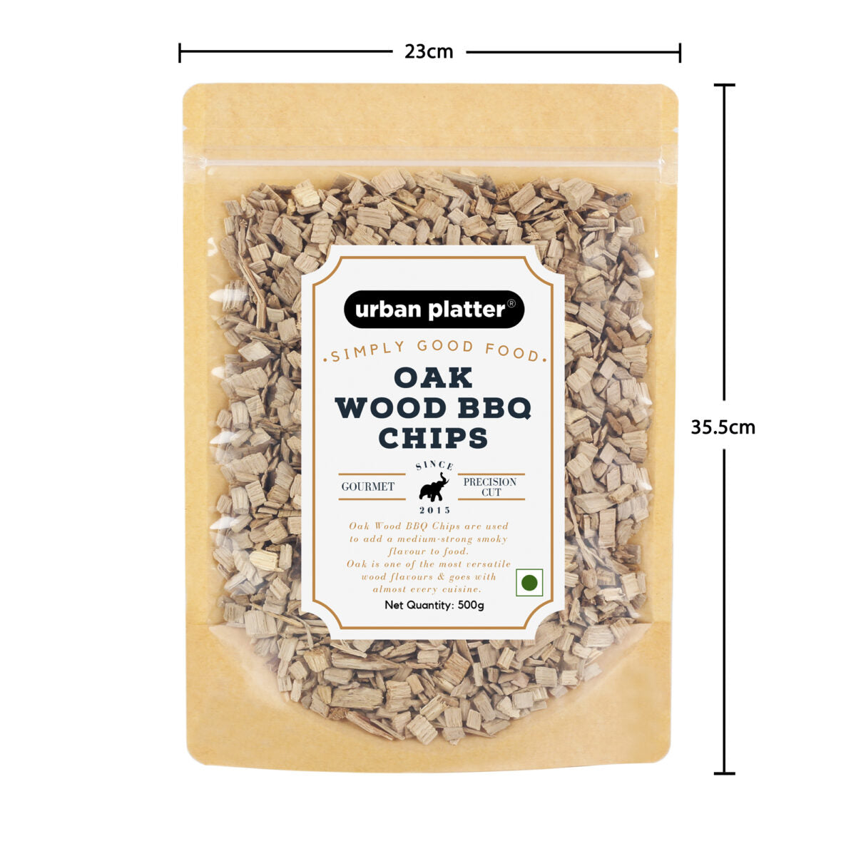 Urban Platter Oak Wood BBQ Chips, 500g [Gourmet Cooking Chips]
