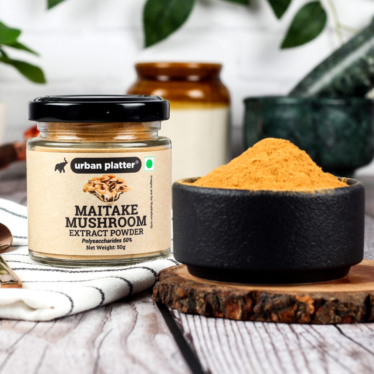 Urban Platter Maitake Mushroom Extract Powder, 50g / 1.76oz [Dancing Mushroom, Grifola Frondosa, Rich in Mineral]