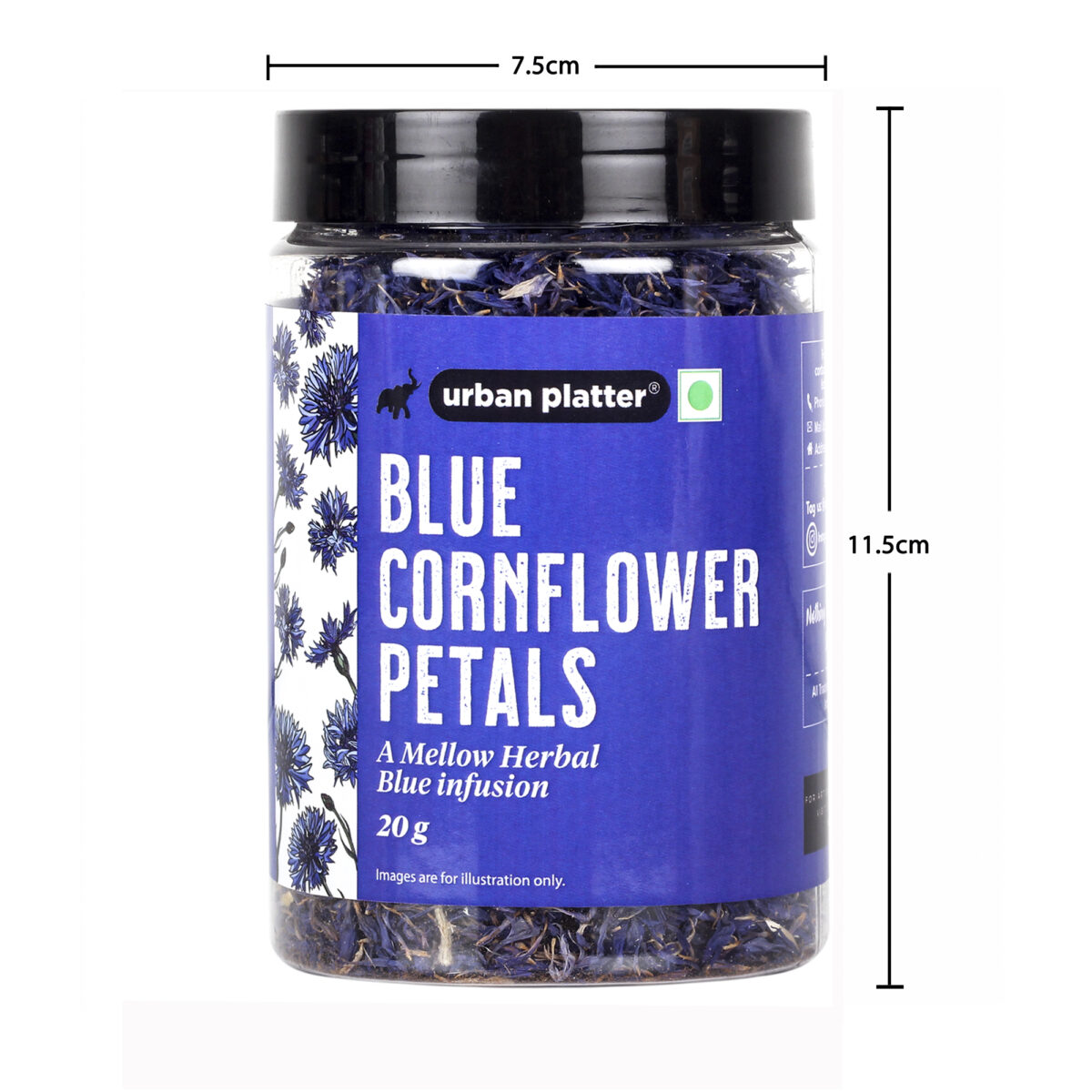 Urban Platter Blue Cornflower Petals, 20g
