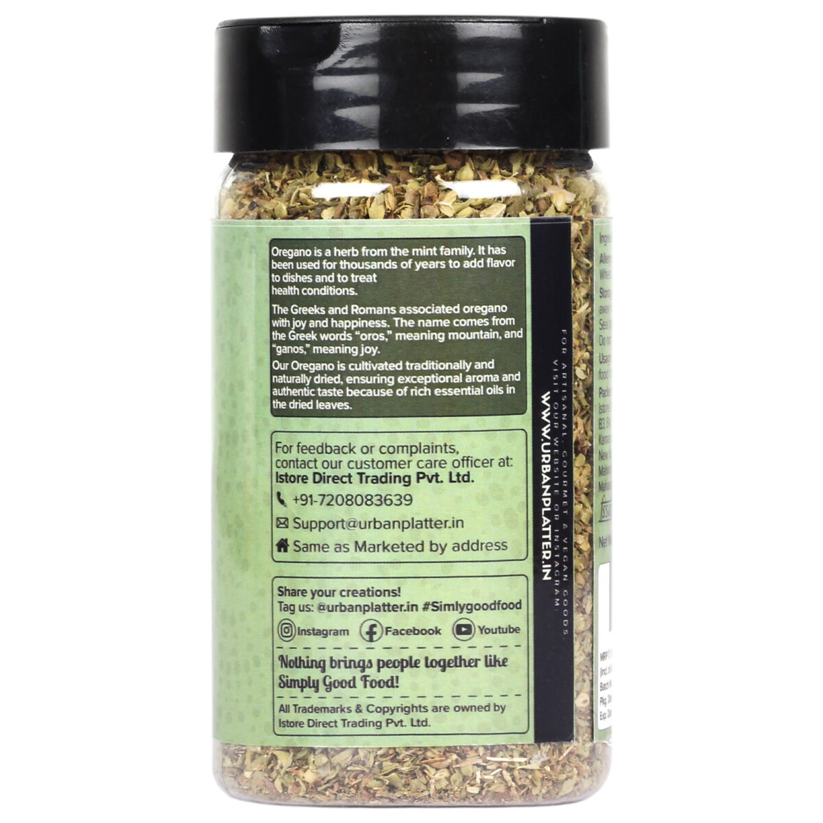 Urban Platter Dried Oregano Flakes Shaker Jar, 30g (Product of Turkey; Highly Aromatic; 3% Oil Content)