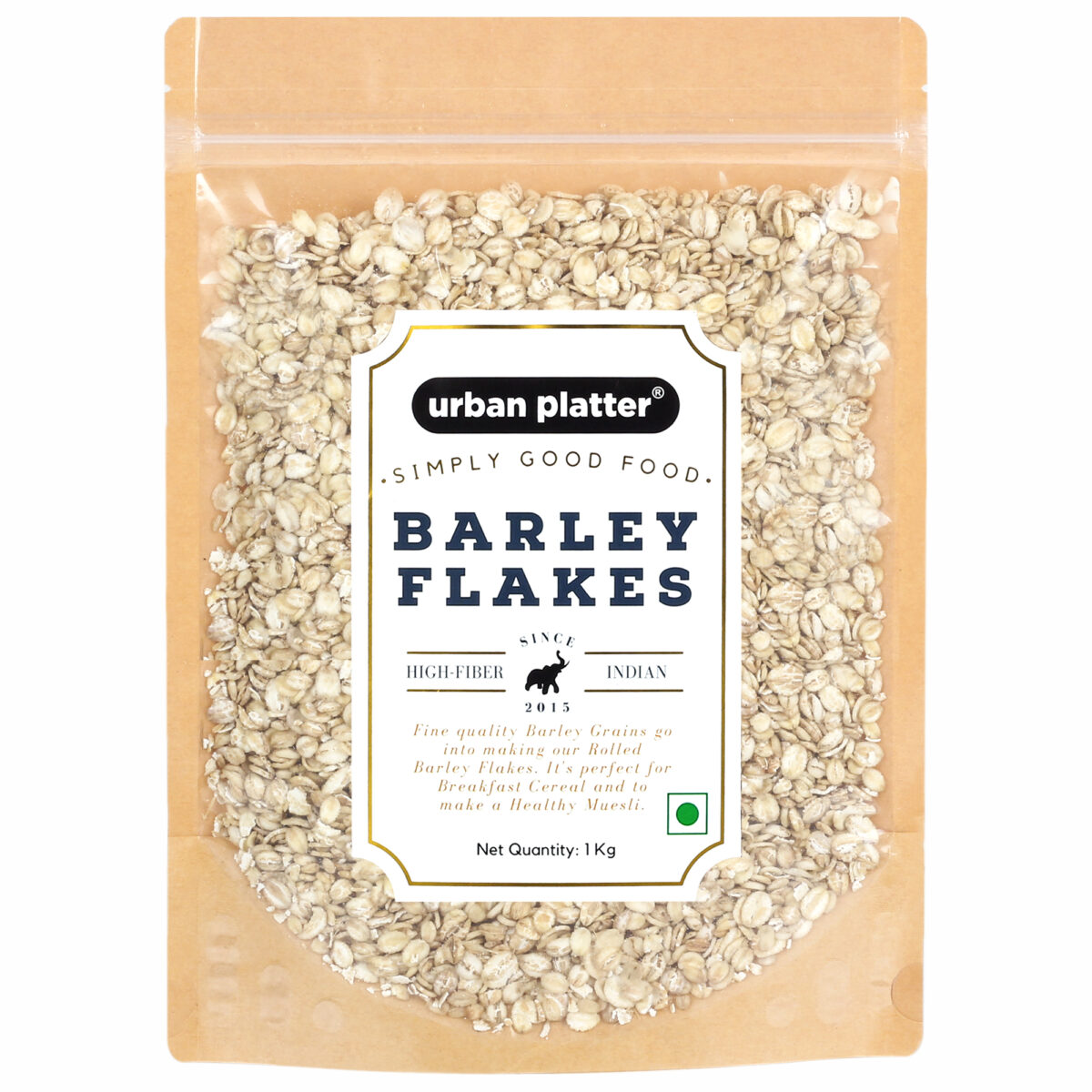 Urban Platter Rolled Barley Flakes, 1Kg