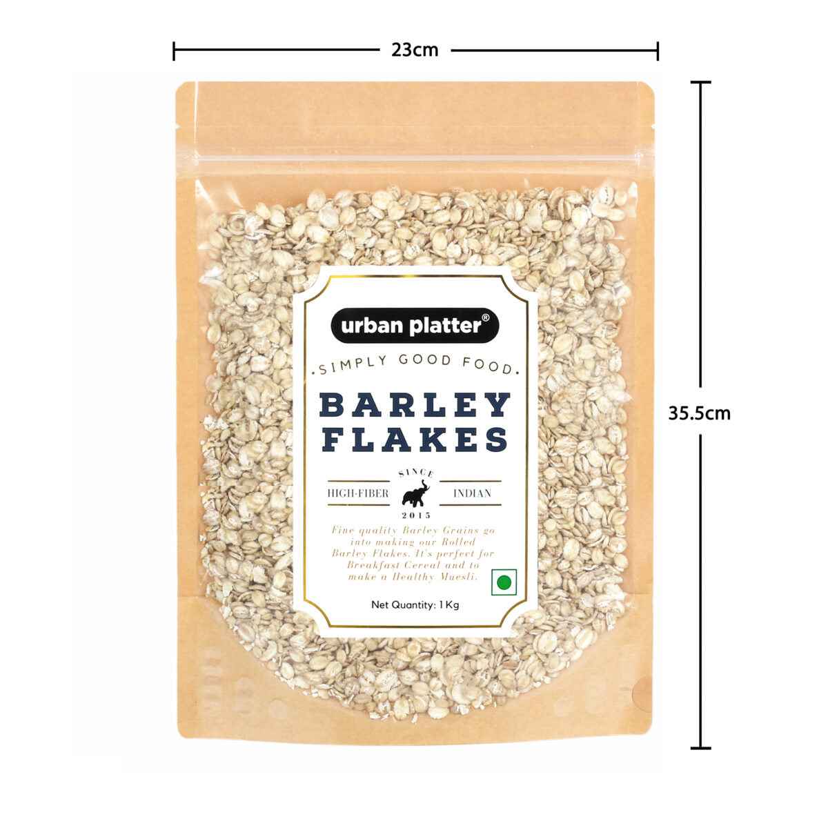 Urban Platter Rolled Barley Flakes, 1Kg