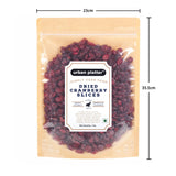 Urban Platter Dried Sliced Cranberries, 1Kg (Product of USA | Tart & Sweet | Enjoy as Snack | Source of Antioxidants)