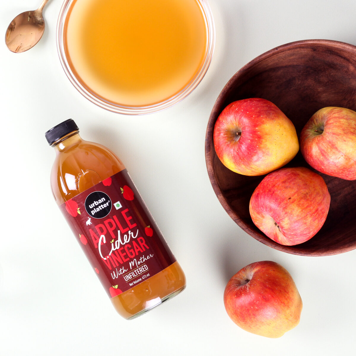 Urban Platter Apple Cider Vinegar with Mother, 473ml (Raw, Unfiltered and With the Mother)