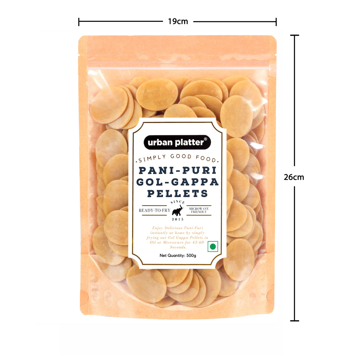 Urban Platter Ready-to-Fry Dry GOL Gappa (Pani Puris), 500g