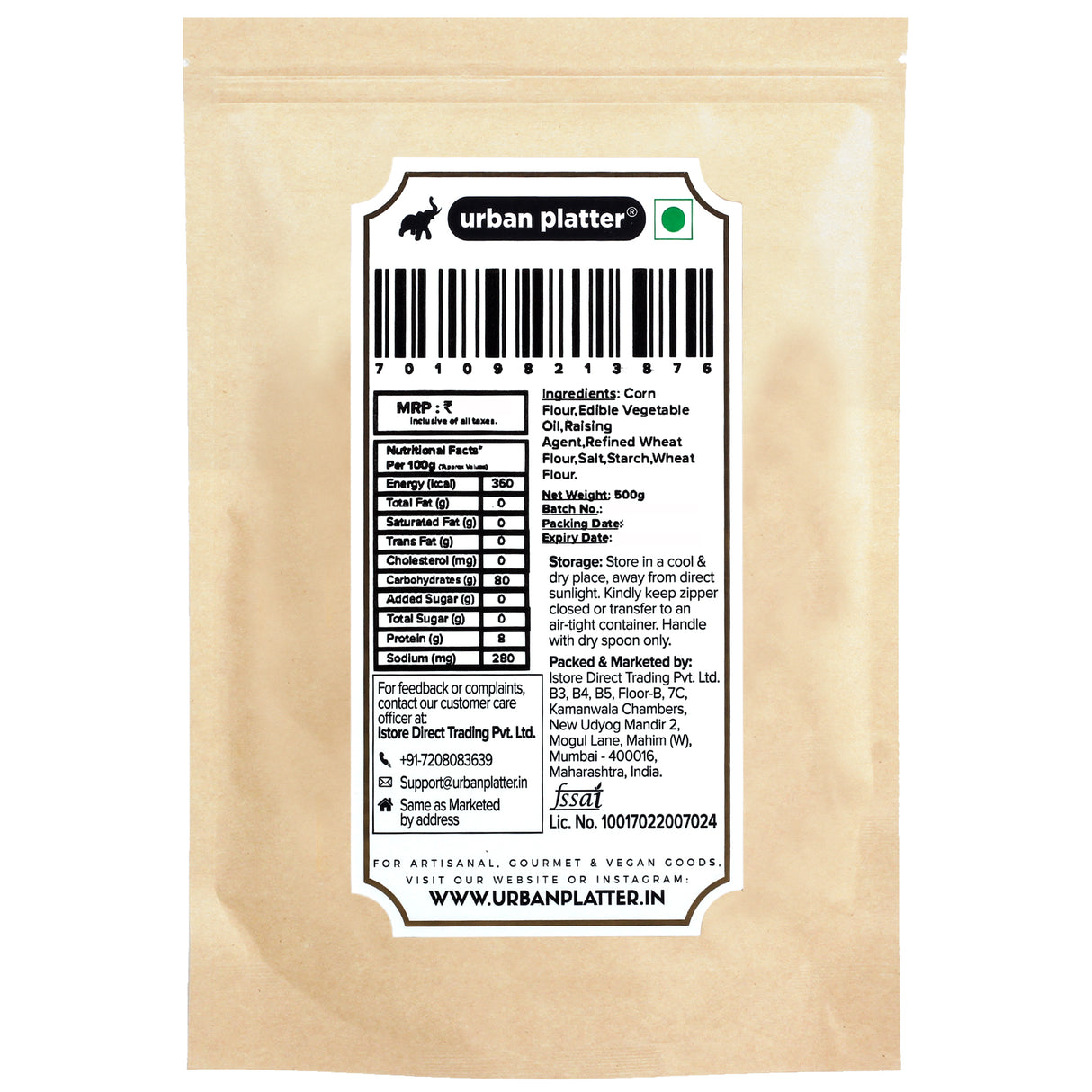 Urban Platter Ready-to-Fry Dry GOL Gappa (Pani Puris), 500g