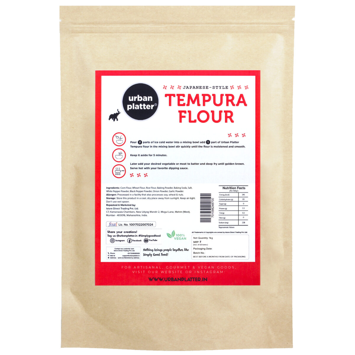 Urban Platter Japanese Style Tempura Batter Mix, 1kg