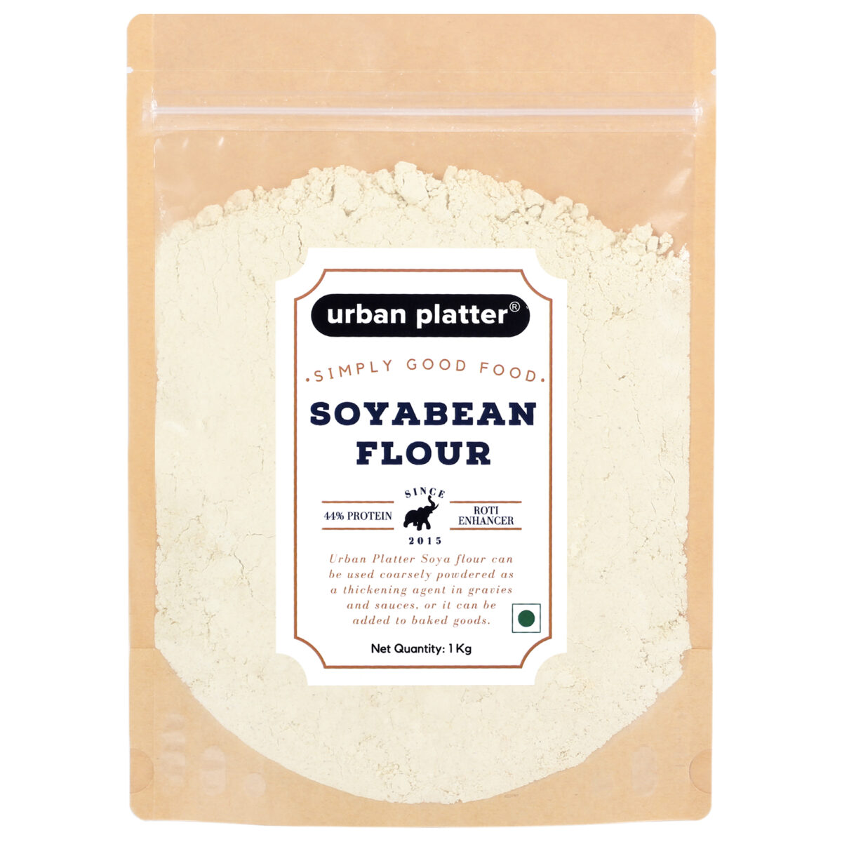 Urban Platter Soya Bean Flour, 1Kg [44% Protein Content, Roti & Chapati Enhancer]