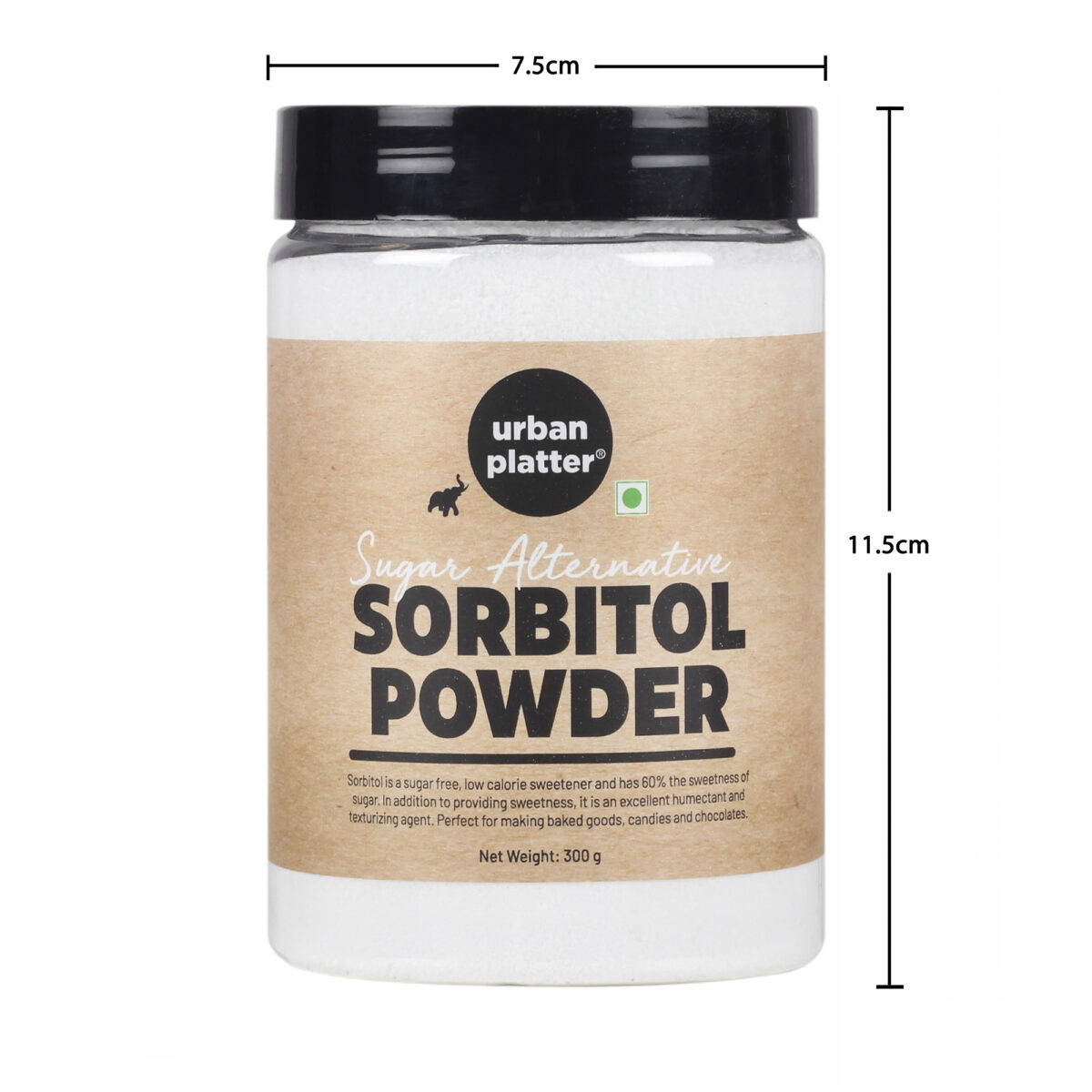 Urban Platter Sorbitol Powder, 300g (Alternative Sweetener, Sugar Replacer, Baking-friendly Polyol)