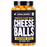 Urban Platter Cheese Balls, 100g (Cheddar Flavour, Plant-Based Snack)