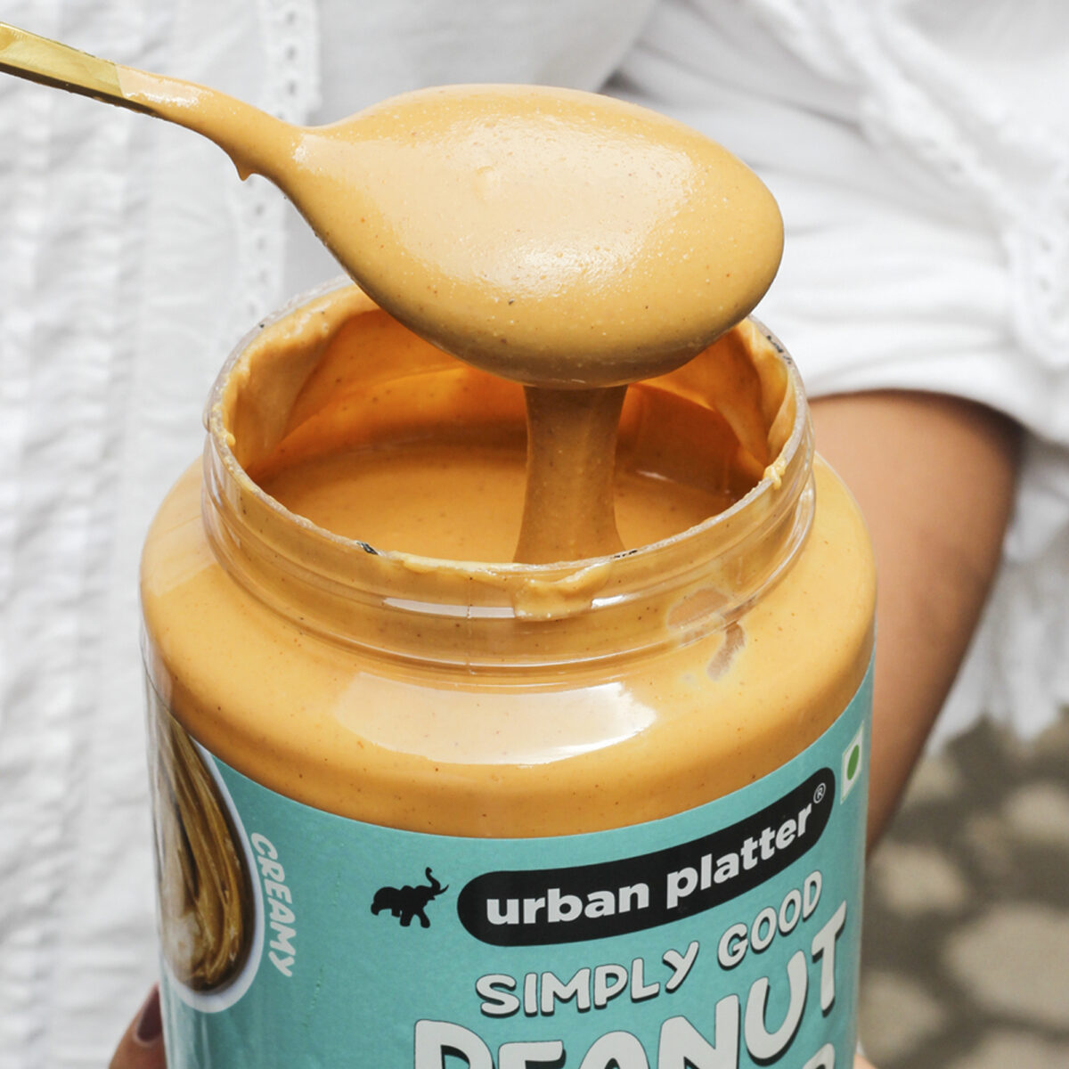 Urban Platter Natural Creamy Peanut Butter, 300g [Unsweetened, No Added Oil]