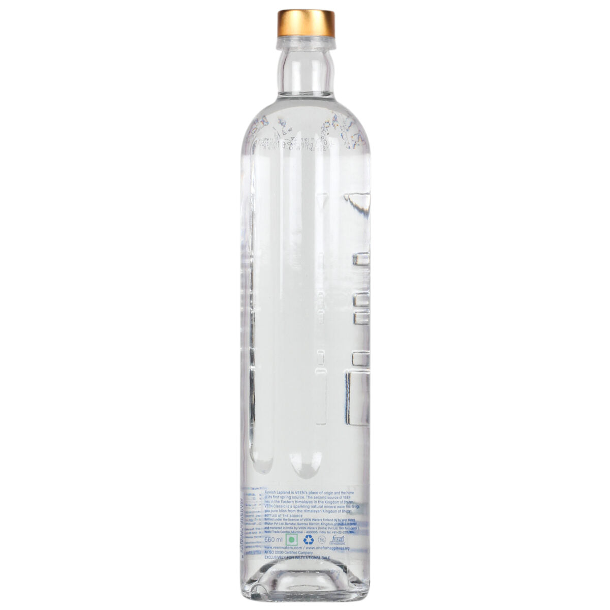 Veen Natural Mineral Sparkling Water from the Himalayas, 660 ml (Bottled from a pristine spring in Bhutan | Premium Glass Bottle | Pure and Pristine Himalayan Water)