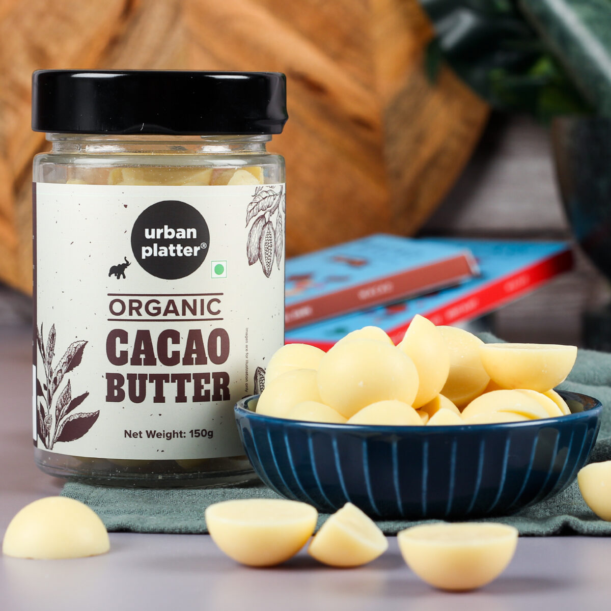 Urban Platter Cacao Butter, 150g (Great Stabilizer, Product of Kerala, Organic and Natural)