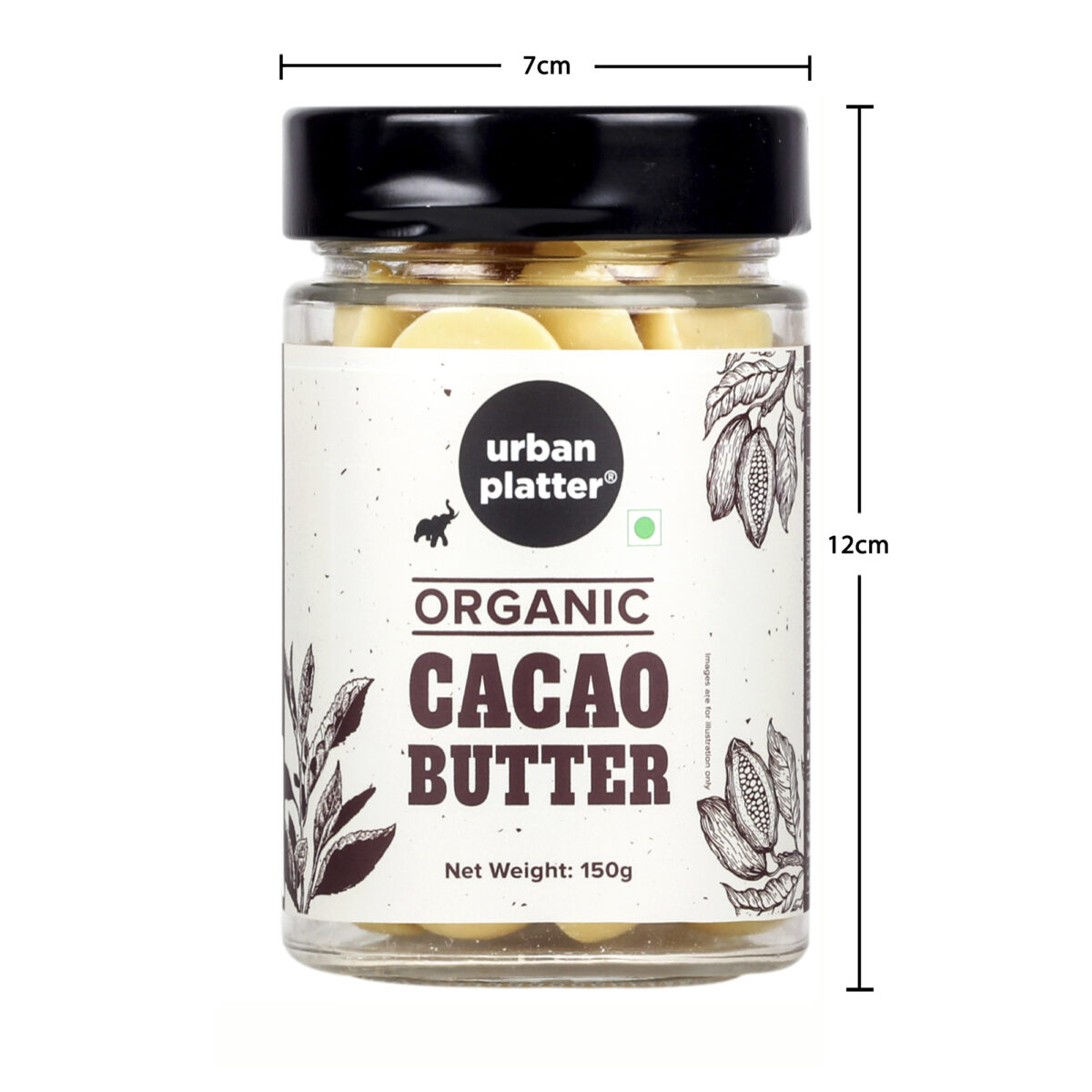 Urban Platter Cacao Butter, 150g (Great Stabilizer, Product of Kerala, Organic and Natural)