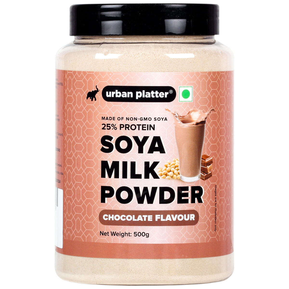 Urban Platter Soya Milk Powder-Chocolate Flavour, 500g [Plant-Based / Milk Alternative, Non-GMO & 25% Protein]