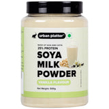 Urban Platter Vanilla Soya Milk Powder, 500g  [Plant-Based / Milk Alternative, Non-GMO & 25% Protein]