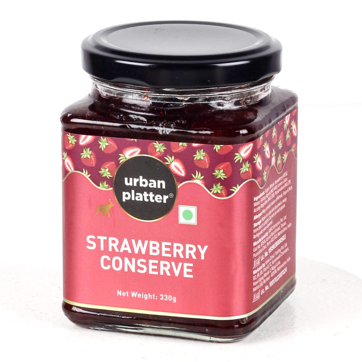 Urban Platter Strawberry Conserve, 330g (Gourmet Spread, Jam, Preserve)