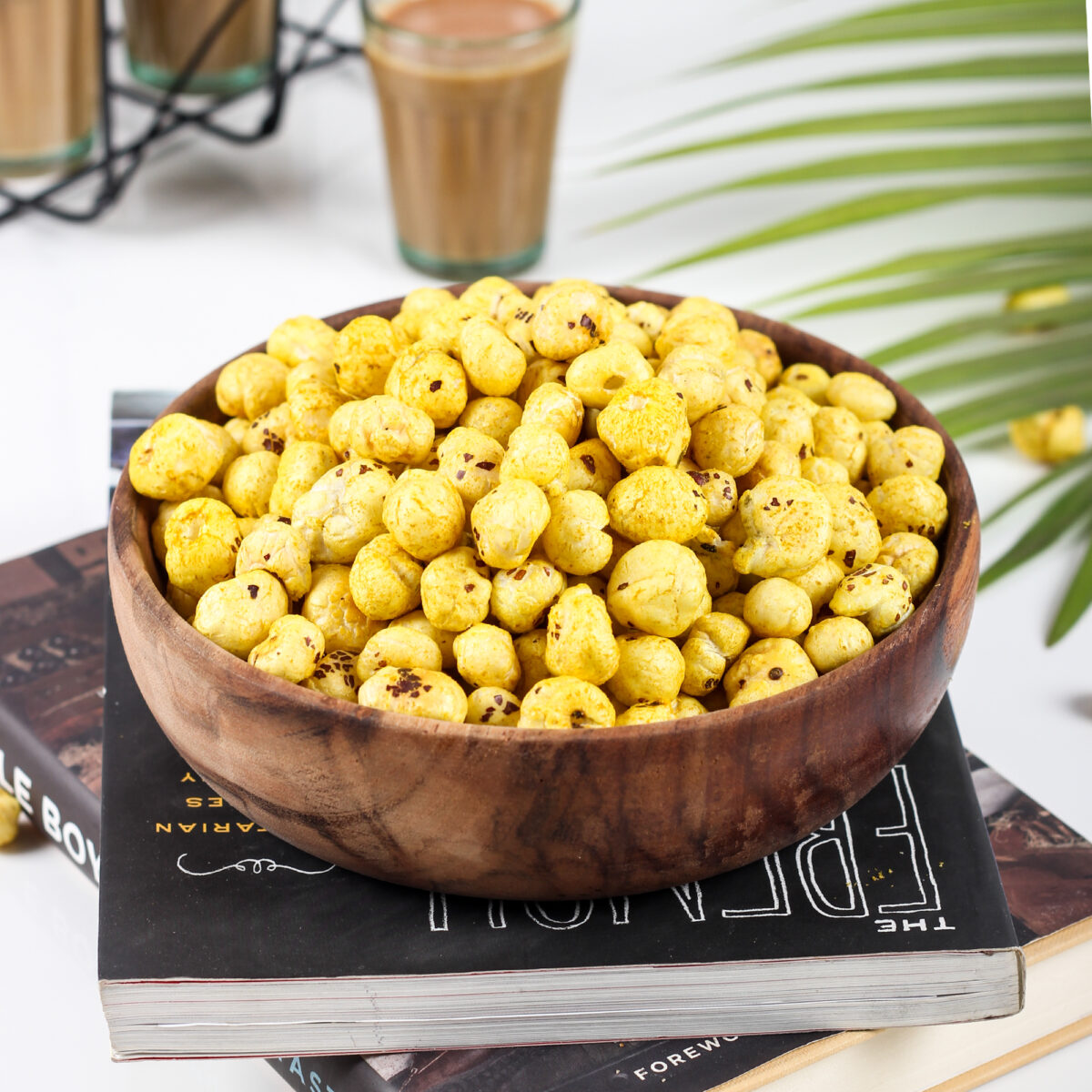 Urban Platter Roasted Makhana Desi Popcorn Style, 125g (Perfect evening snack,Cholesterol Free, healthy snacks, Source of protein, Trans Fat free)