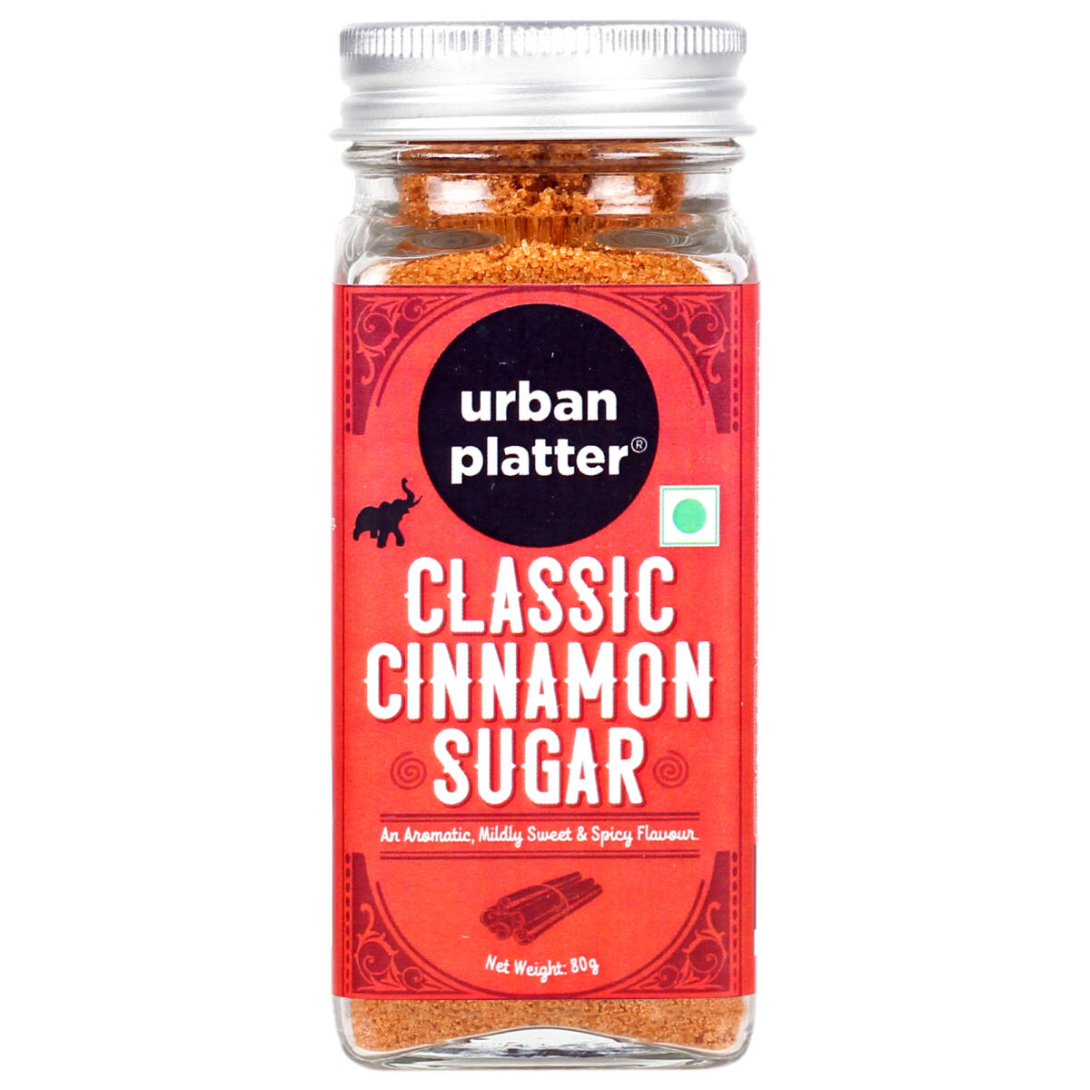 Urban Platter Classic Cinnamon Sugar, 80g (An aromatic, mildly sweet and spicy flavour)